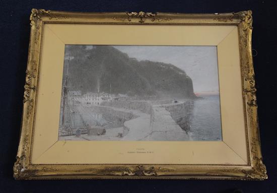 Albert Goodwin (1845-1932) Clovelly 12.5 x 19.5in.